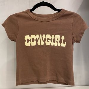 Brandy Melville Brown Cowgirl Top
